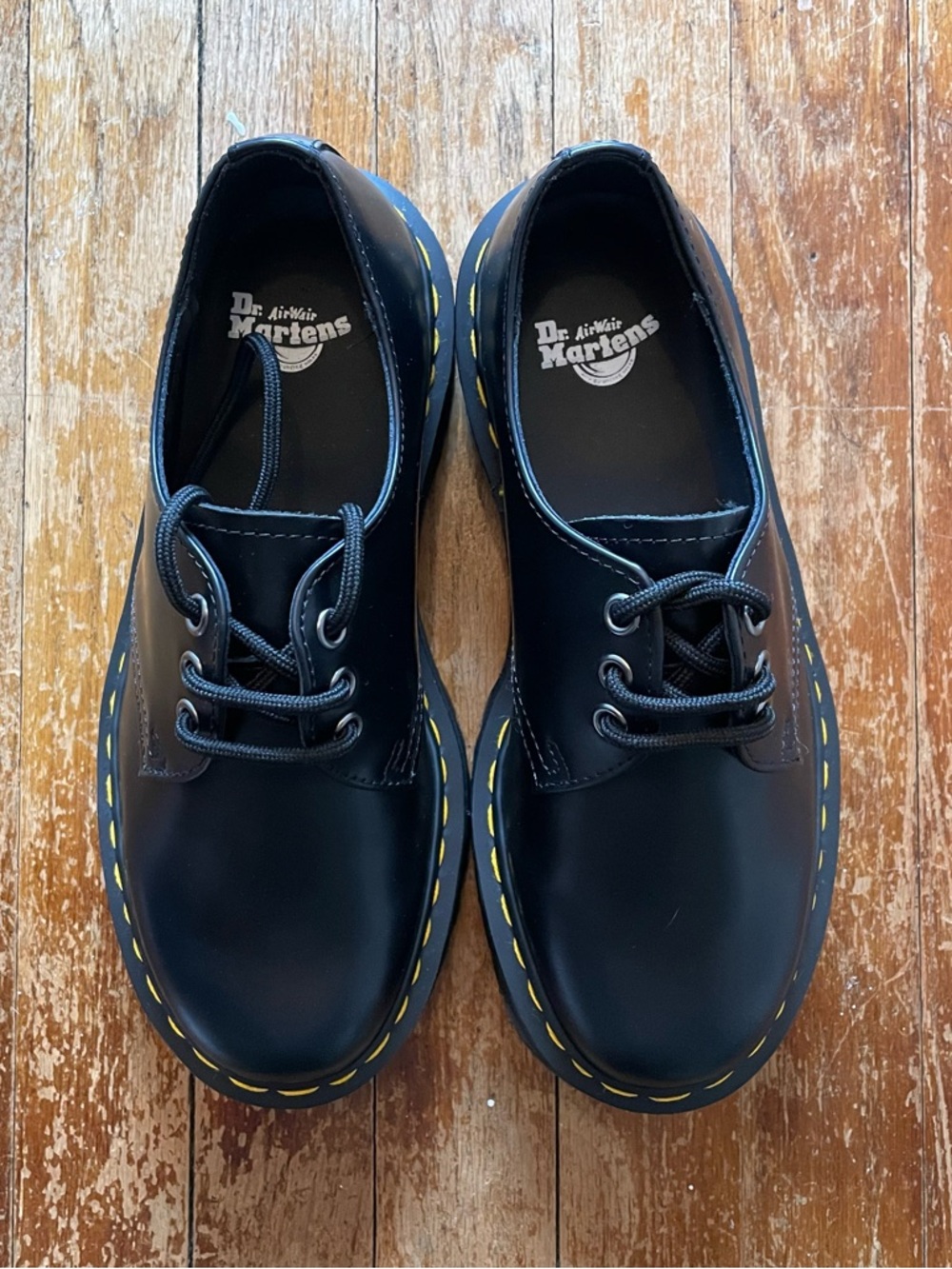 Dr. Martens 1461 Smooth Leather Platform Shoes - 25567001 - Black